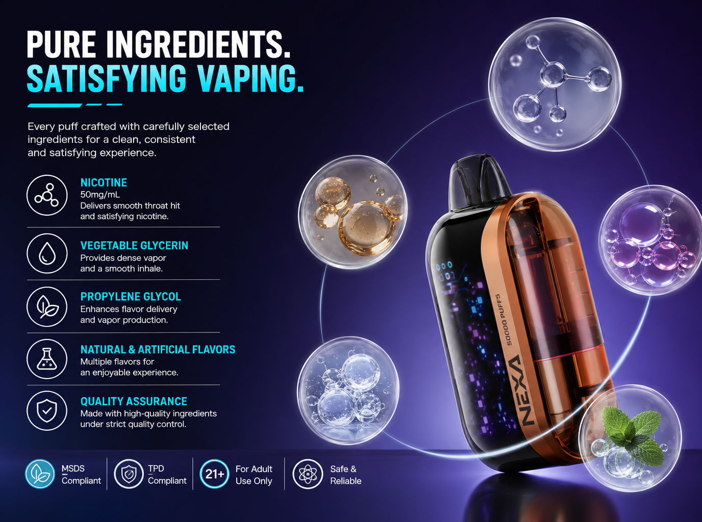 Vozol Nexa Ultra 50K product details