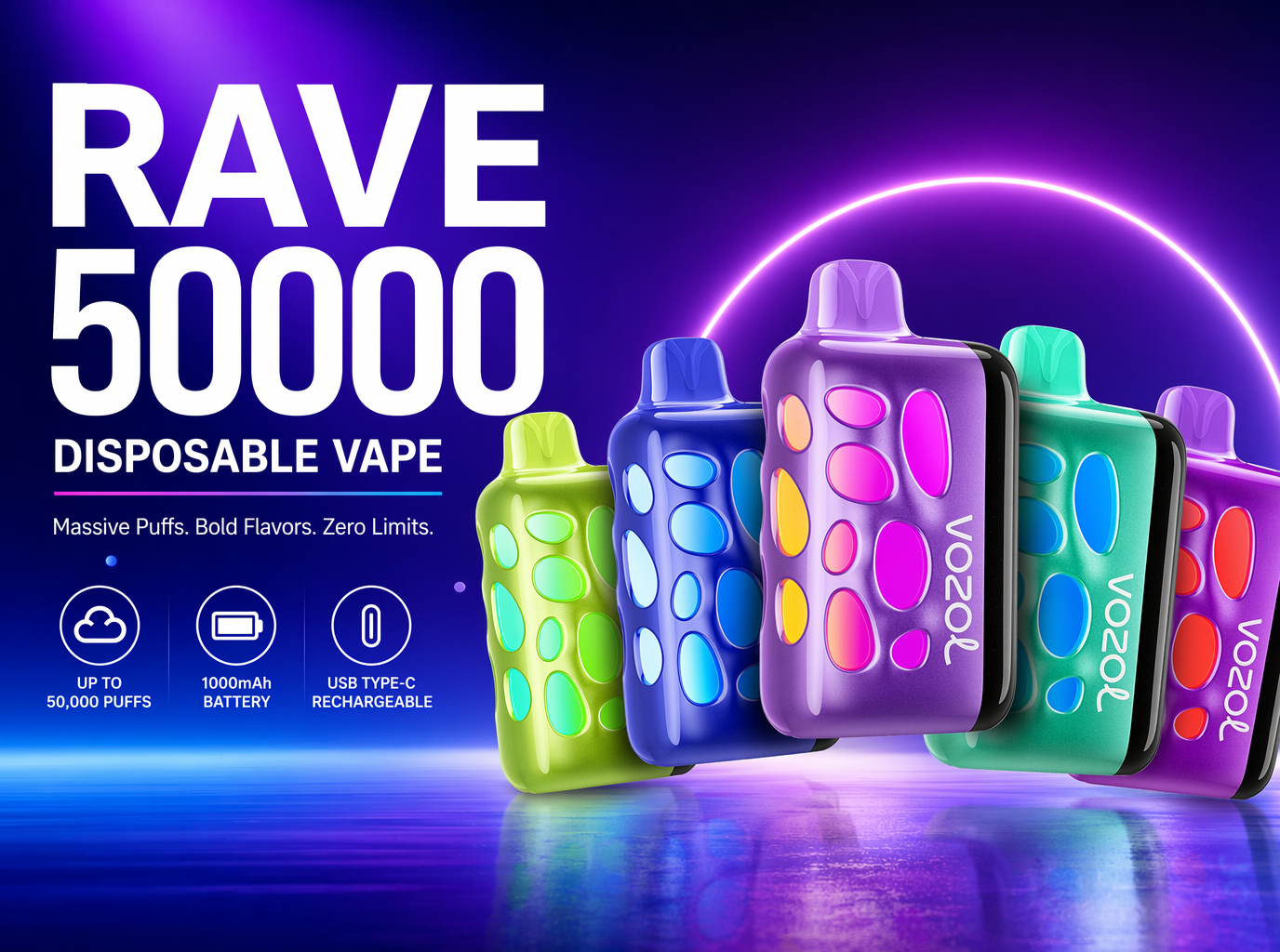 Vozol Rave 50K product details