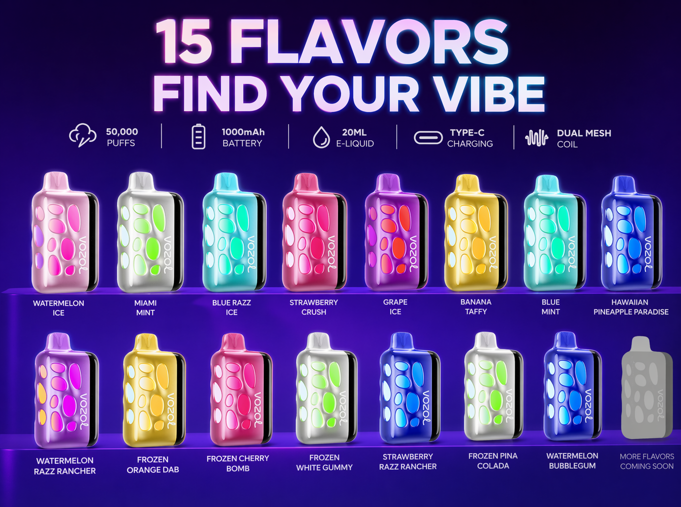 Vozol Rave 50K product details