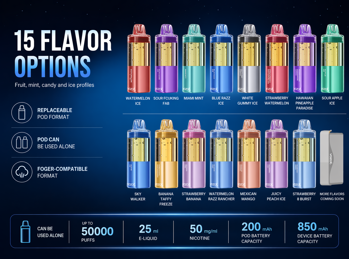 Vozol Mega 50K product details