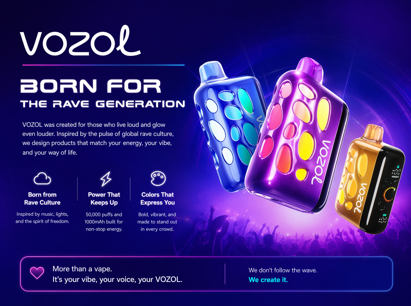 Vozol Rave 50K product details