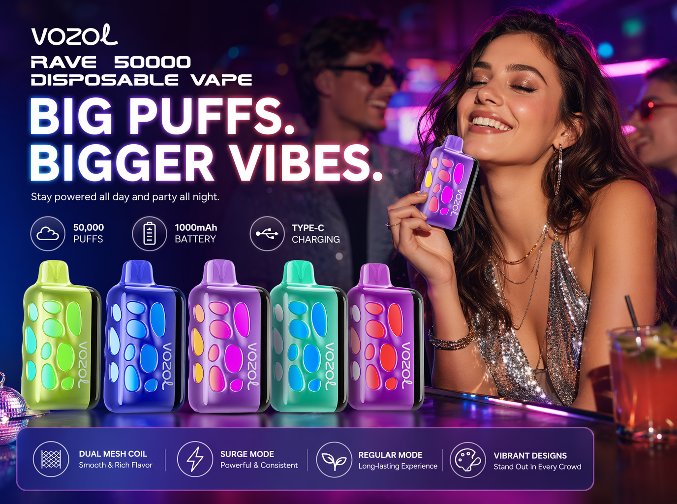 Vozol Rave 50K product details