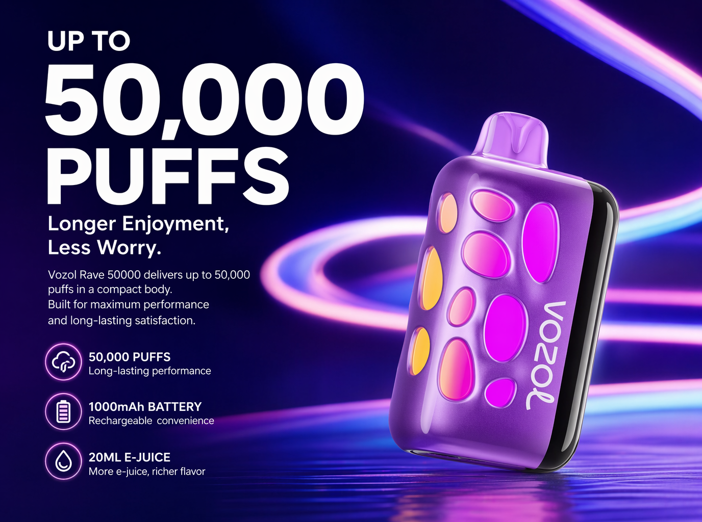 Vozol Rave 50K product details